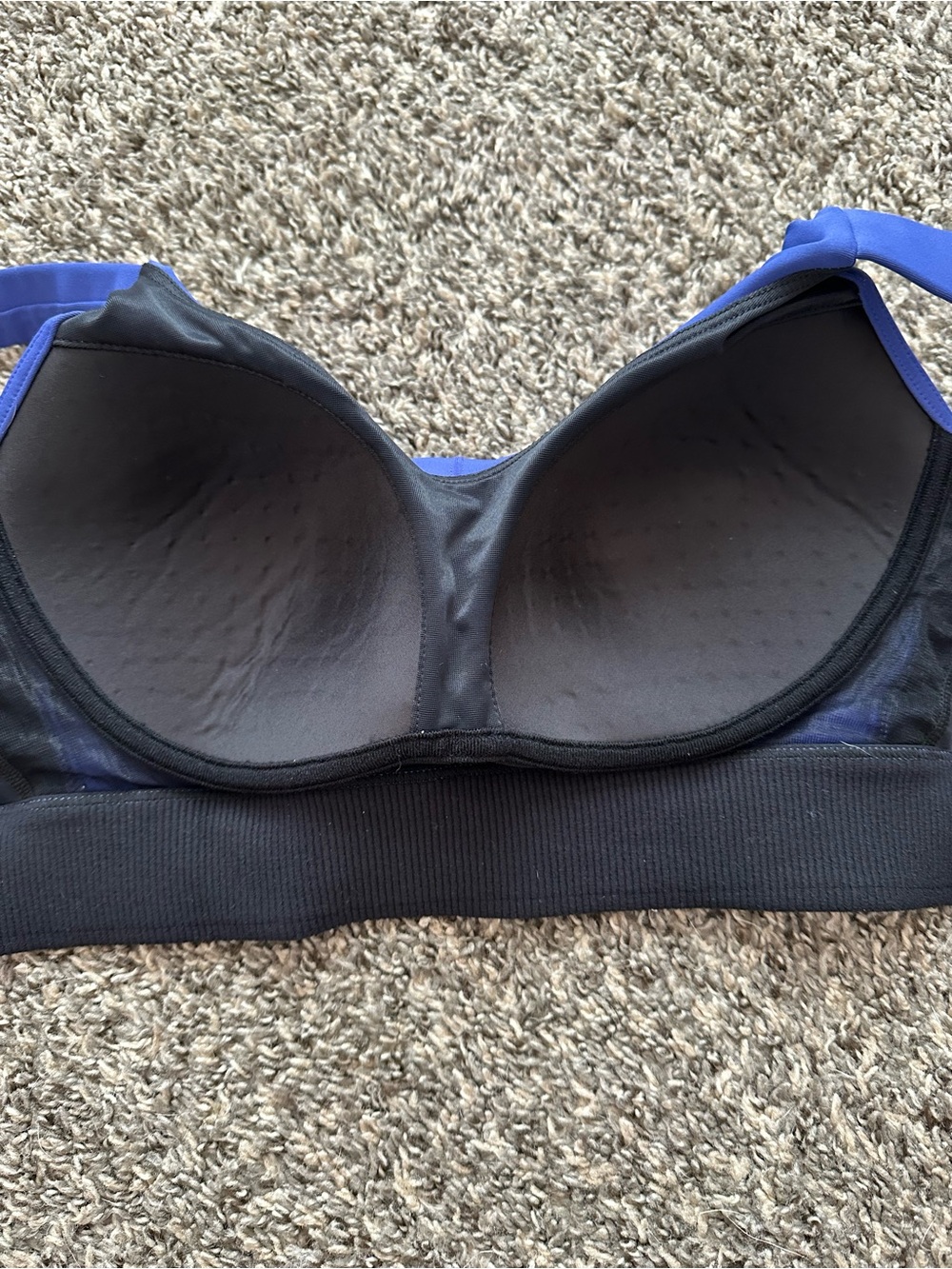 Oiselle Blue Sports Bralette Top - Picture 4 of 5